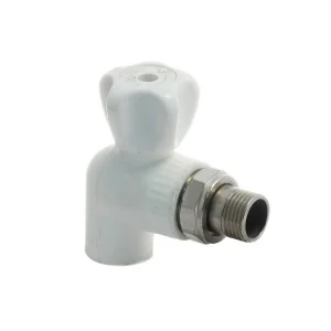 Хромированный угловой кран для радиатора